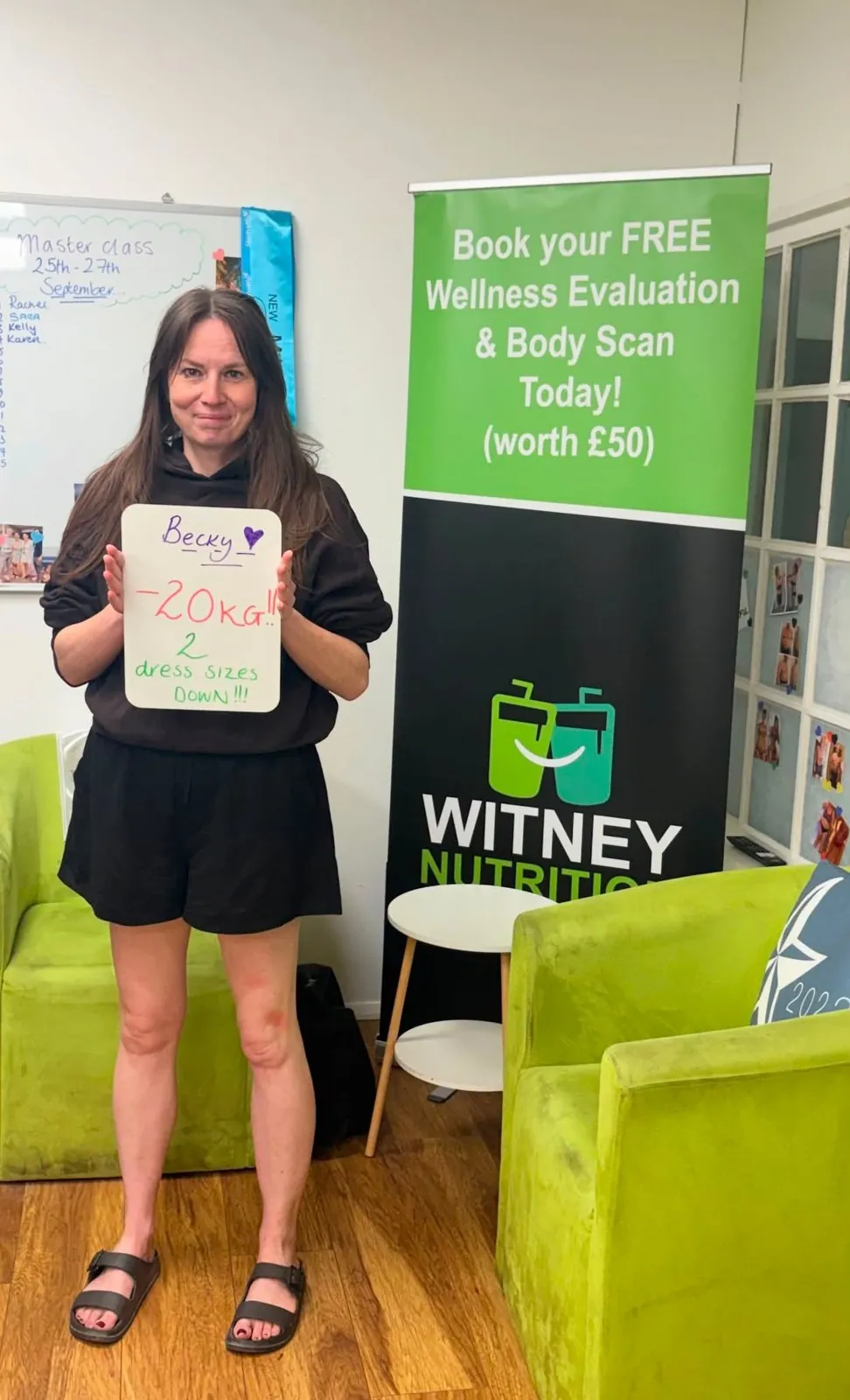 A Witney Nutrition Club coach with a member